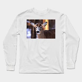 Bright eyes - White-tailed Deer Long Sleeve T-Shirt